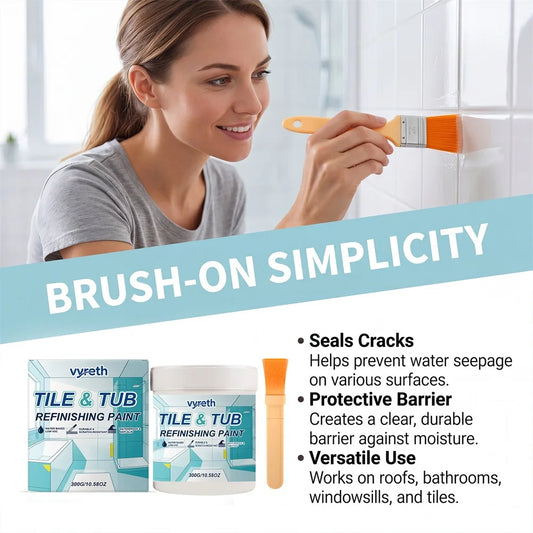 Tile & Bathtub Refinishing Paint Kit – Waterproof DIY Coating Tile Refinishing Kit Peaceful Pleasures Health and Wellness