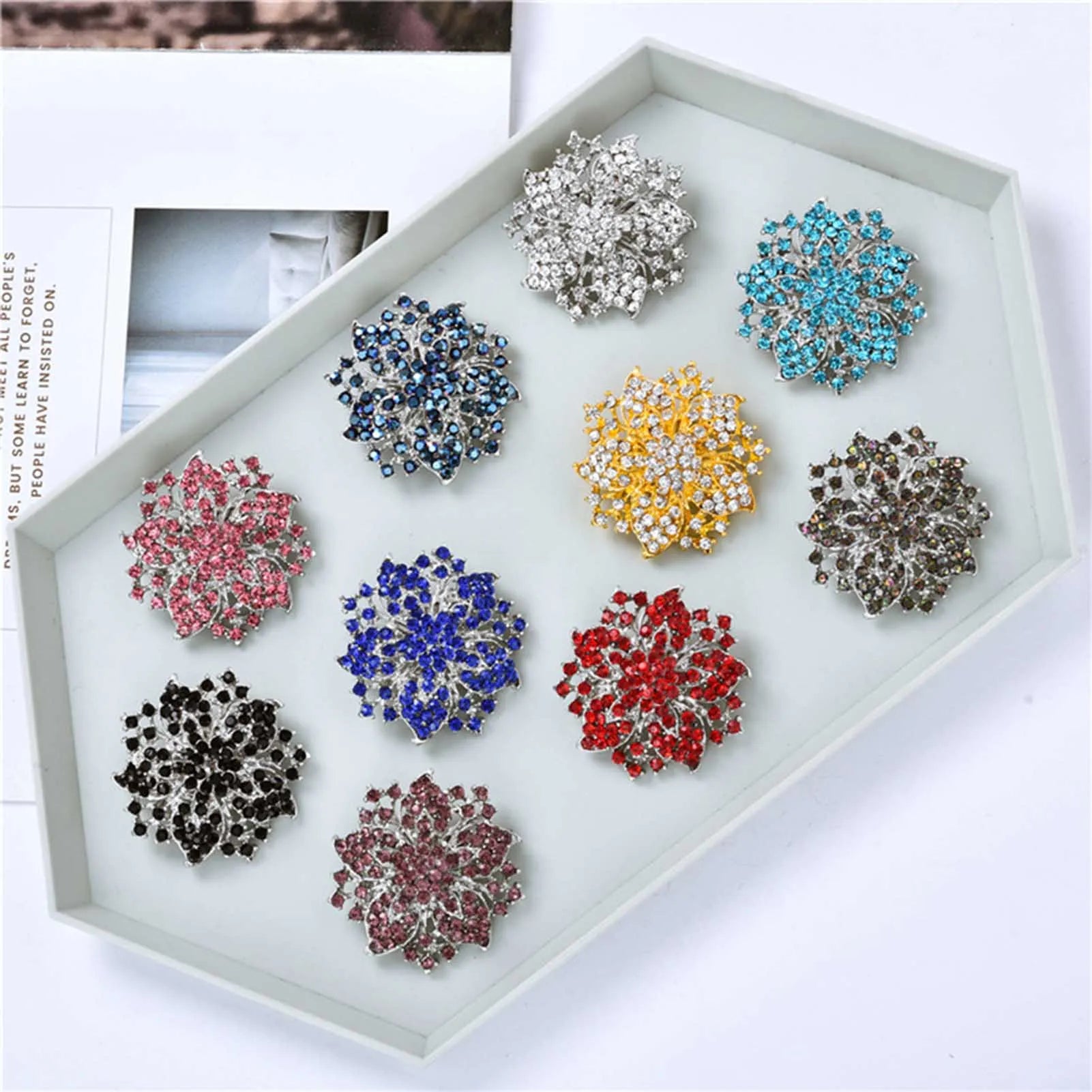 Vintage Flower Shape Brooch Pin Elegant Clothing Accessories Flower Brooch Gift for Women Girls Use Peaceful Pleasures Health and Wellness