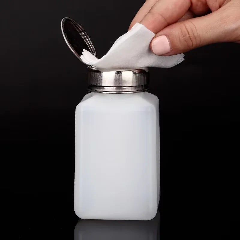200ml Press Pump Refillable Dispenser Bottle | Nail Remover
