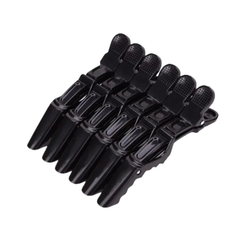 6Pcs/Set Black Alligator Plastic Hair Clip Hairdressing Clamps Claw Section Barber Salon Styling Hair Clips Hair Accessories Peaceful Pleasures Health and Wellness 6Pcs