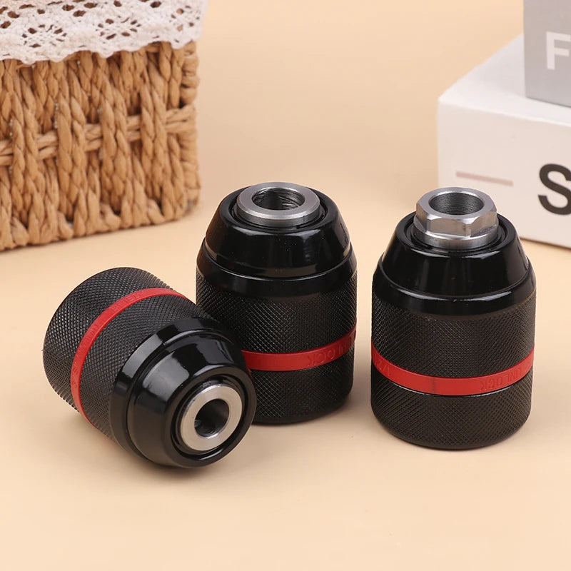1pc Keyless Metal Ratchet Drill Chuck Self-Locking Chuck 10mm 13mm Quick Change Conversion For Drill Bit Taps Socket Screwdriver Peaceful Pleasures Health and Wellness