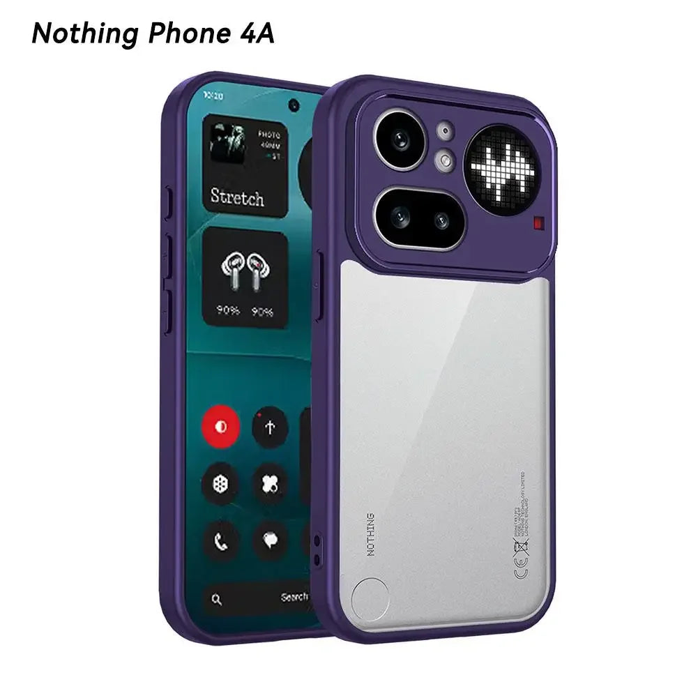 Transparent Matte TPU Silicone Case For Nothing Phone 4A/4A Pro Shockproof Bumper Protection Anti Fingerprint Phone Accessories Peaceful Pleasures Health and Wellness purple 4A