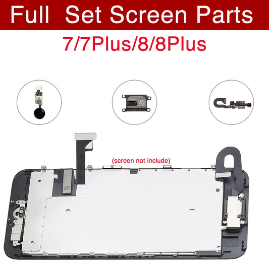 iPhone 7 8 Plus LCD Replacement Parts Kit – Full Set Phone Repair Kit Oasis Select 8P Gold Button
