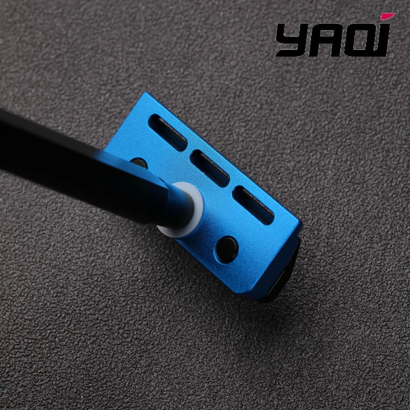 YAQI Black and Blue Color Tachi(Aluminum Version) Light Weight Single Edge Safety Razor 10mm Diameter Handle Portable Razor Peaceful Pleasures Health and Wellness