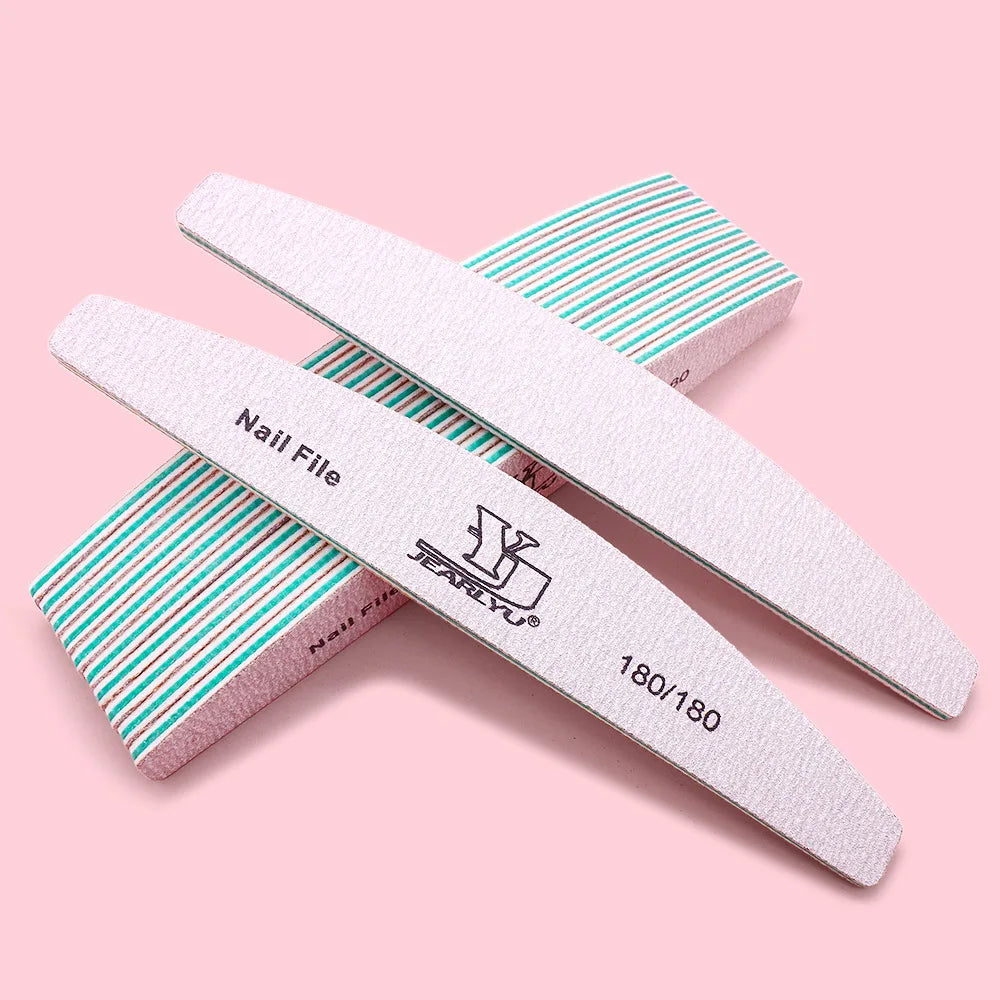 5Pcs/Lot Nail File Mix Color Limas 80/100/150/180/240 Grit Professional Sandpaper Cuticle Remover Buffer Files Manicure Tool Set Peaceful Pleasures Health and Wellness Grit-180