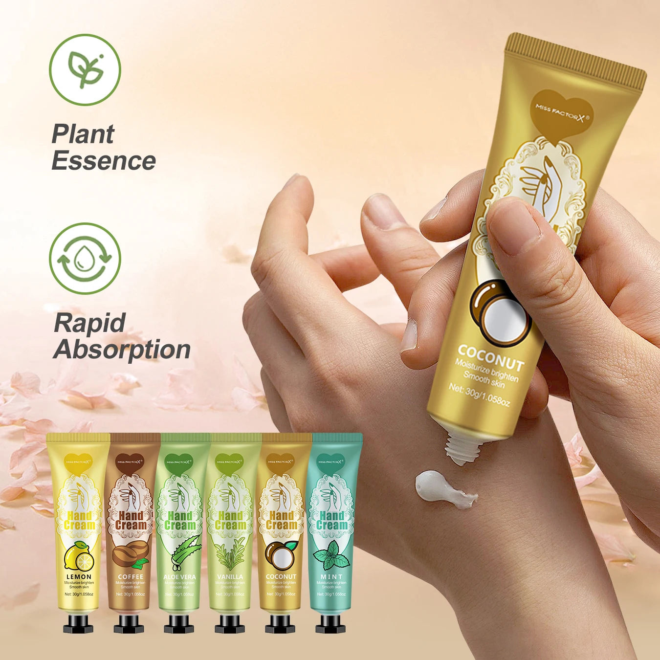 6 sets/box wedding companion gift set, hand cream set lip balm set, love thank you card and love gauze bag, party gift distribut Peaceful Pleasures Health and Wellness