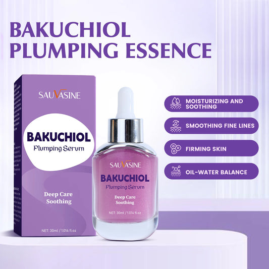 30ml Bakuchiol Plumping Serum Skin Moisturizing & Soothing Essence for Women Smoothing Fine Lines Enhances Firmness & Elasticity Peaceful Pleasures Health and Wellness