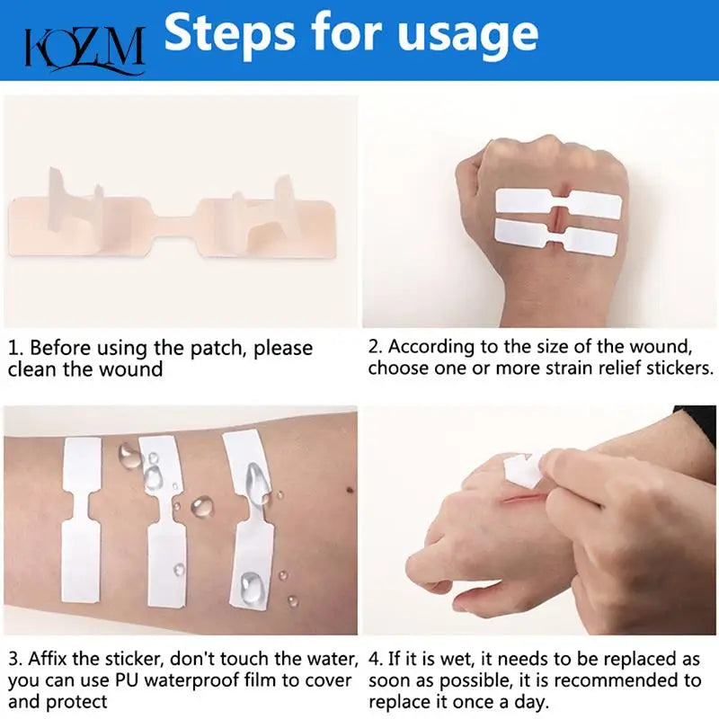 10-Pack Waterproof Butterfly Wound Closure Bandages | First Aid