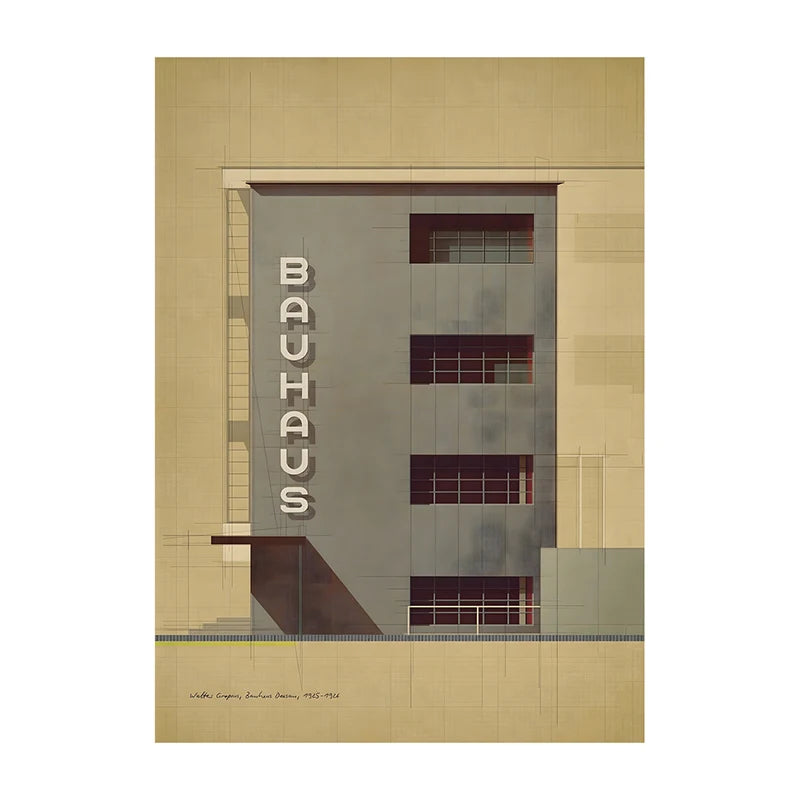 Bauhaus Exhibition Chair Canvas Print | Modern Wall Art Décor