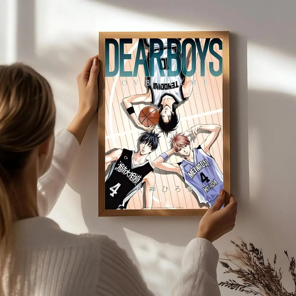Anime D-Dear Boys HD Poster | Self-Adhesive Waterproof Wall Art Anime Wall Poster Peaceful Pleasures Health and Wellness White7 15X20cmNoframe