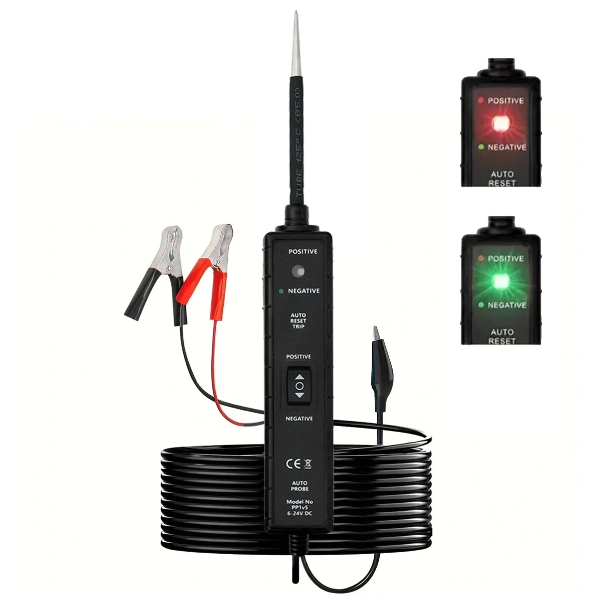6-24V Automotive & Motorcycle Circuit Tester – LED & Buzzer Peaceful Pleasures Health and Wellness black