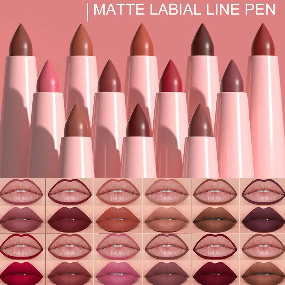 Lip Liner Pen Set for Long-Lasting Waterproof Color Peaceful Pleasures Health and Wellness