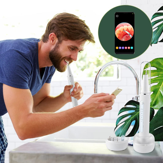 Electric Teeth Cleaner Dental Scaler Plaque Tartar Calculus Stain Remover Oral Care Rechargeable Home Use Teeth Whitening Kit Peaceful Pleasures Health and Wellness