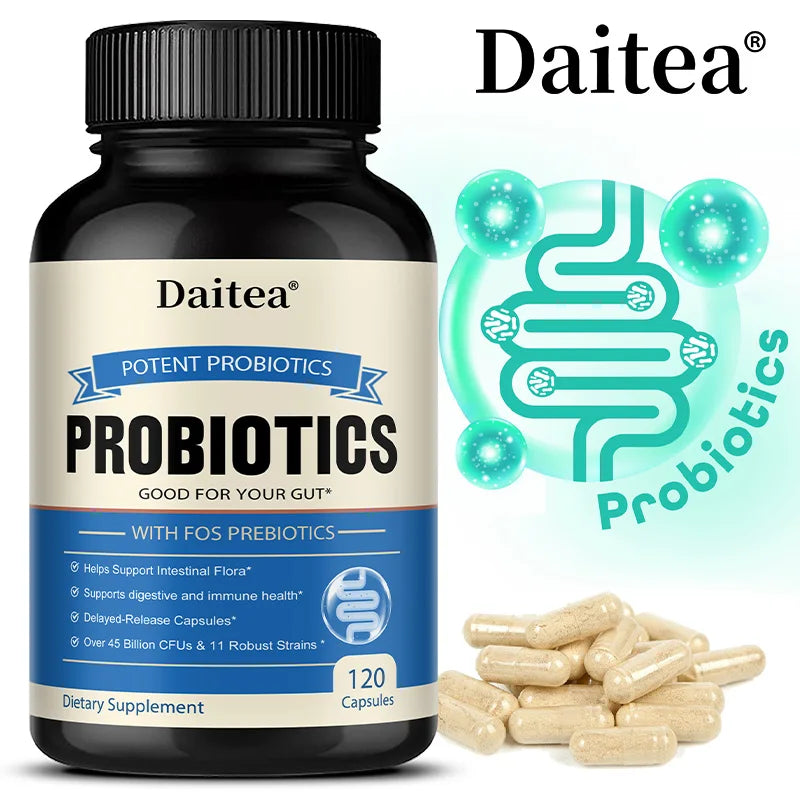 Probiotics and Prebiotics Capsules Support Gut Health and The Immune System, Relieving Occasional Constipation & Bloating Peaceful Pleasures Health and Wellness