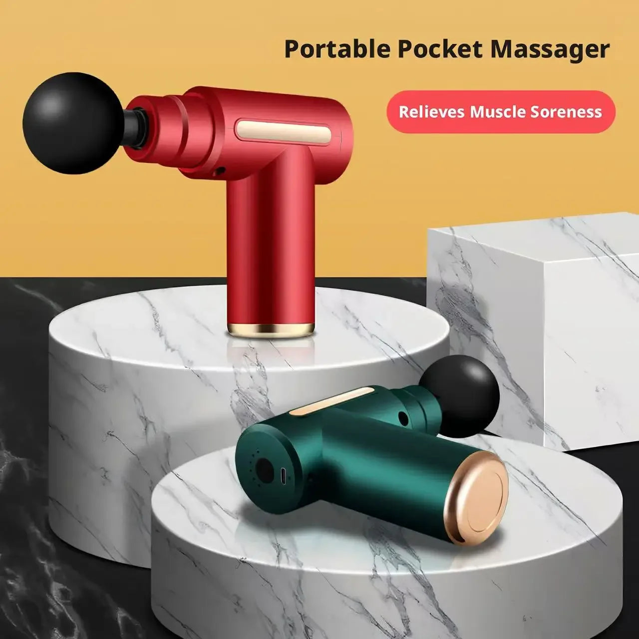 Portable Mini Fascia Gun Electric Handheld Massager for Home Sport Muscle Relax Soothing Vibration Massage Gun for Women Peaceful Pleasures Health and Wellness