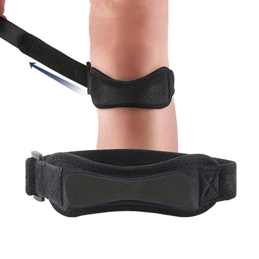 Adjustable Eva Soft Pad Knee Strap Patella Tendon Protector Running Cycling Gym Sports Knee Support Compression Wrap Unisex Pain Peaceful Pleasures Health and Wellness