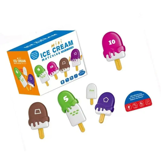 26-Piece Ice Cream Letter & Counting Matching Toy | Ages 3–6 Educational Matching Toy Peaceful Pleasures Health and Wellness