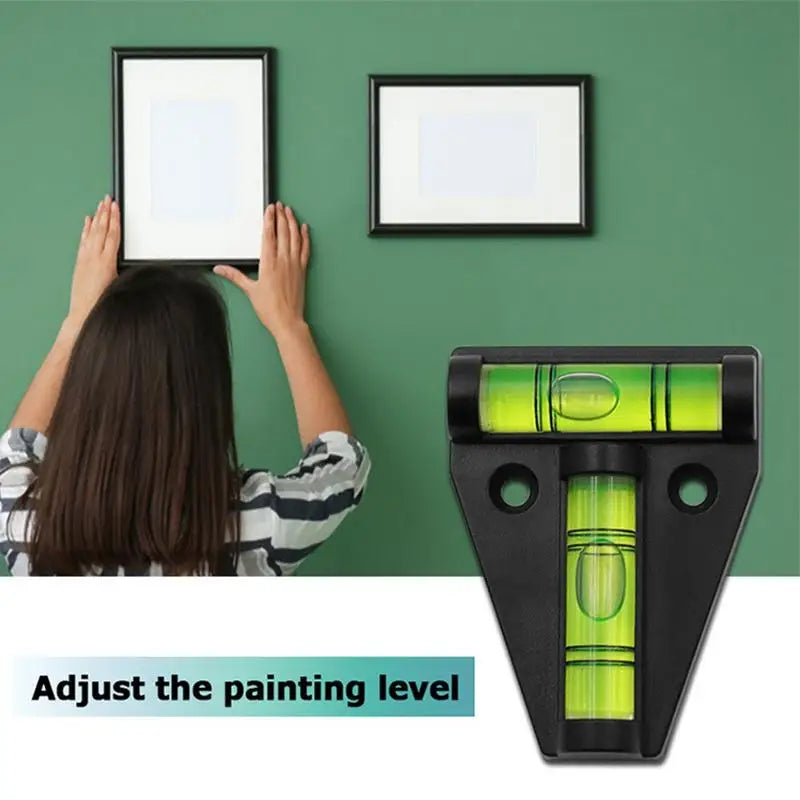 1pc Mini T Type Spirit Level Measurement Instrument Triangular Level T-type calibrator Spirit Bubble Shell Measuring Tools Peaceful Pleasures Health and Wellness