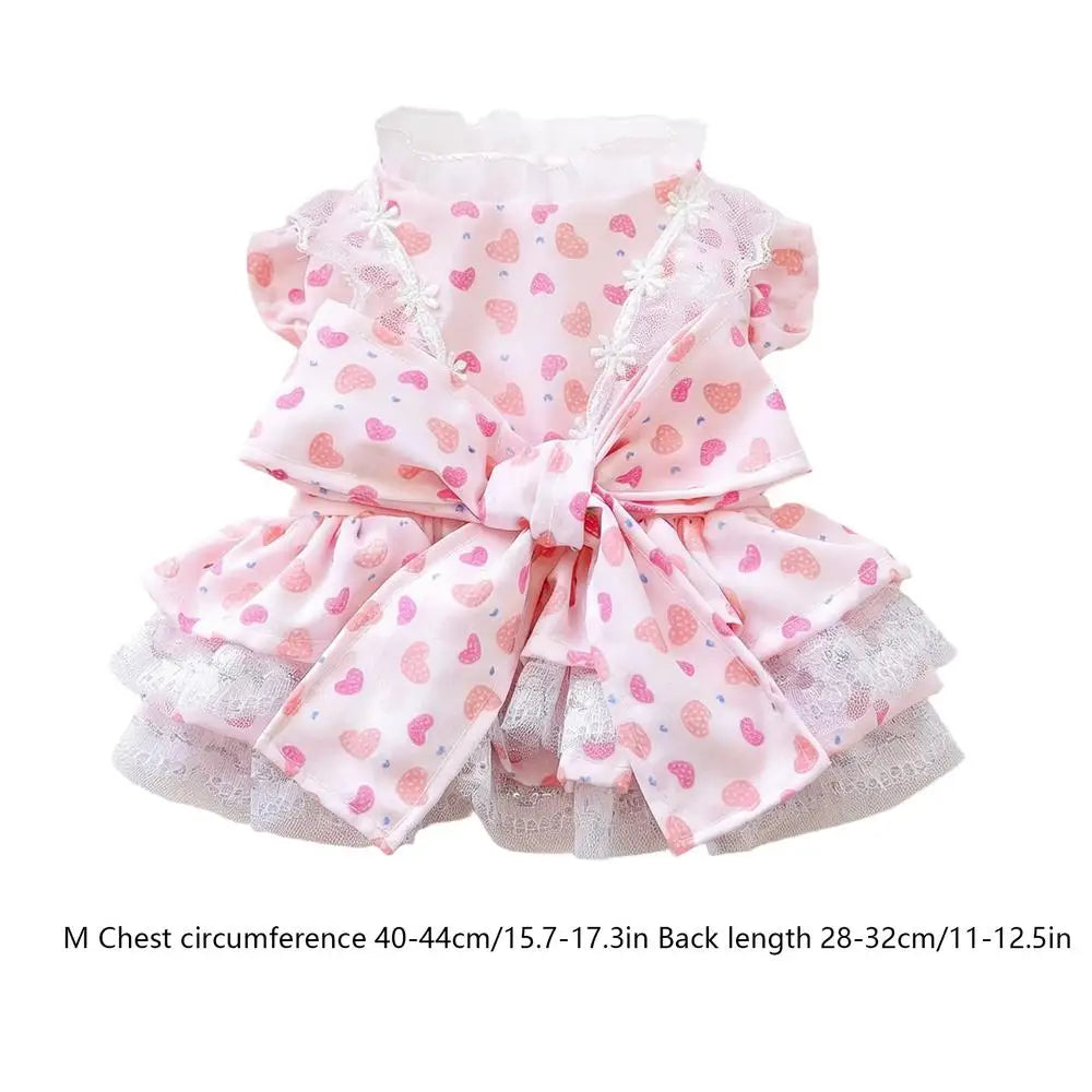 Dress For Dogs Female Breathable Pink Adjustable Medium Dog Outfit Puppy Clothes Girl For All Breed Daily Party Outdoor Walking Peaceful Pleasures Health and Wellness Pink L China Mainland