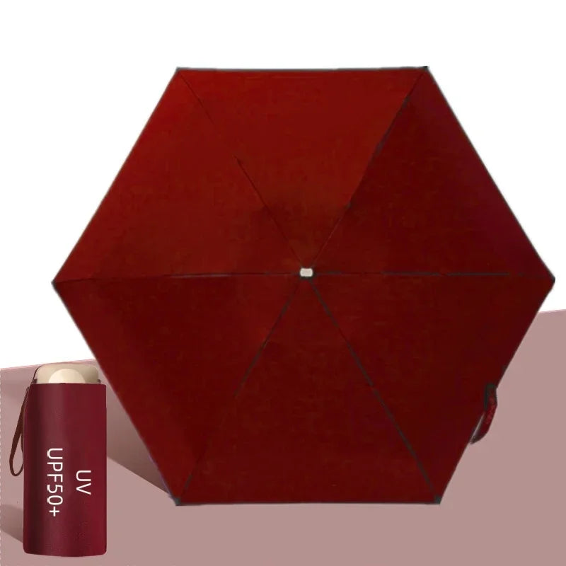 UPF 50+ Mini Pocket Umbrella – UV & Rain Folding Parasol