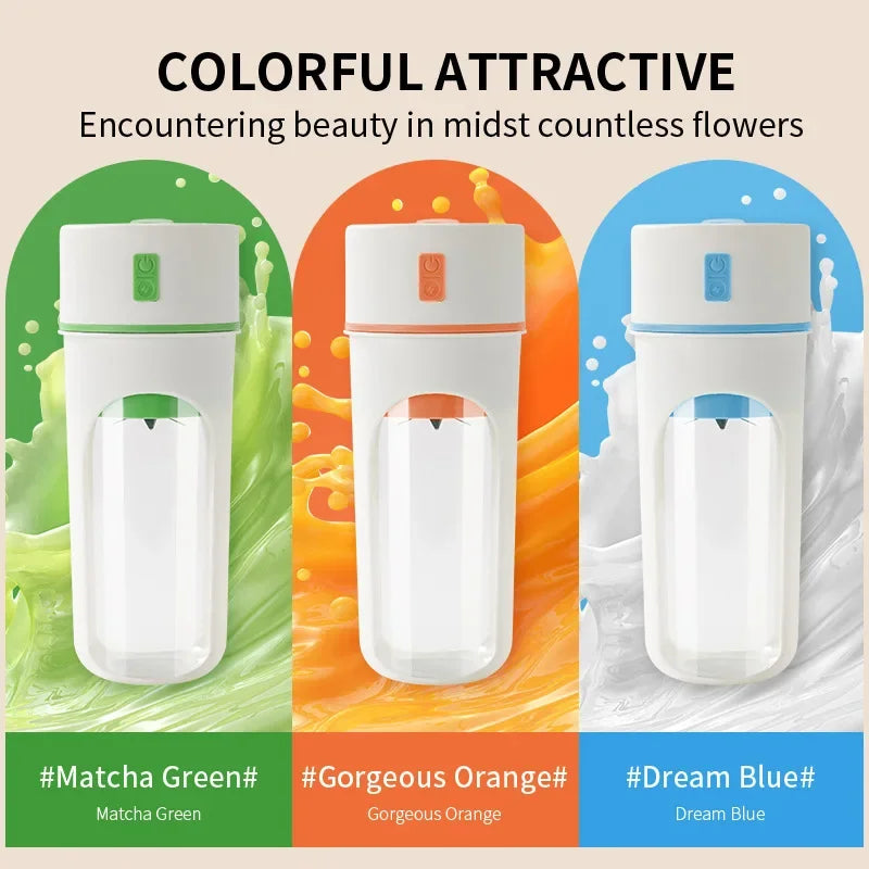 Electric Juicer Multifunctional Portable Juicer Fruit Blender Milkshake Juicer USB Rechargeable Smoothie Blender Juice Maker Cup Peaceful Pleasures Health and Wellness