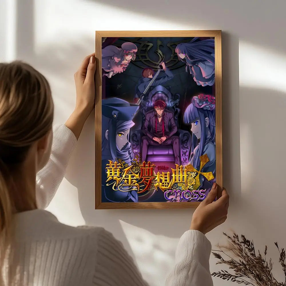 Umineko When They Cry Anime Poster – HD Self-Adhesive Wall Art Anime Wall Poster Peaceful Pleasures Health and Wellness White2 15X20cmNoframe