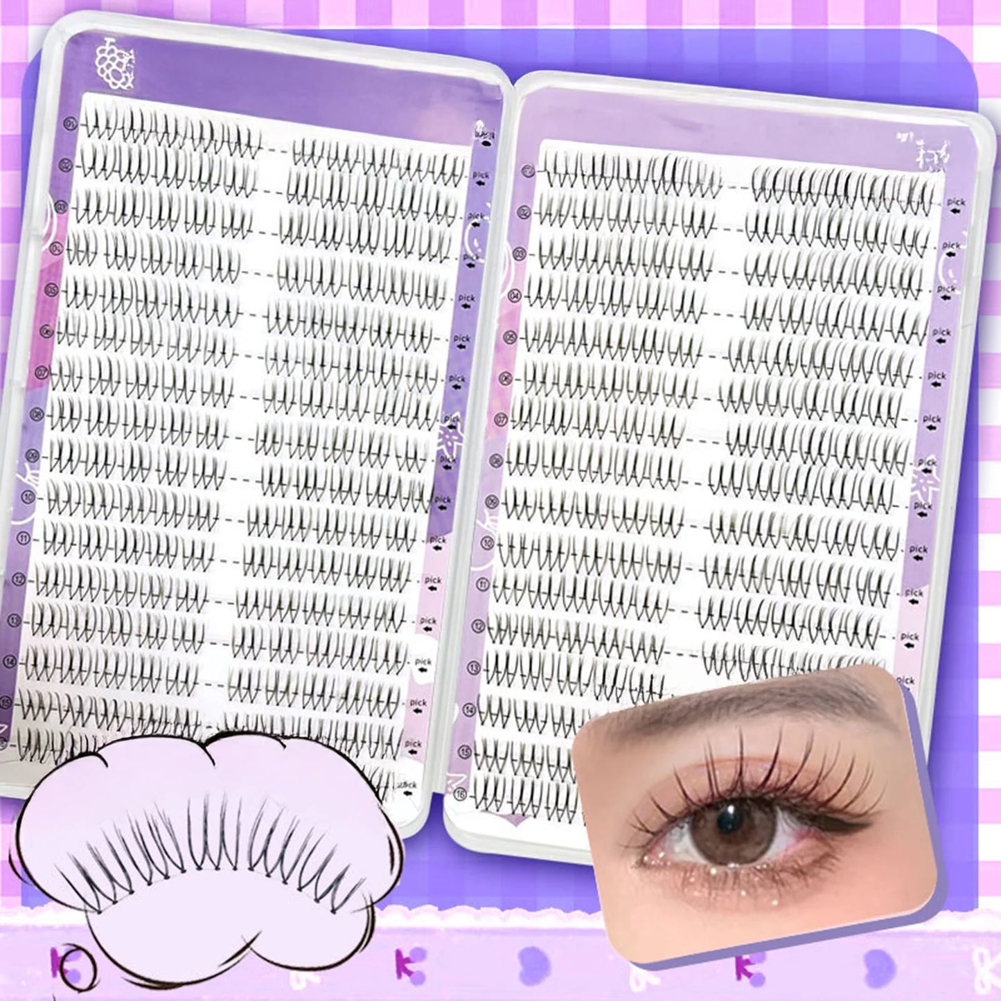 Korean W-Shape DIY False Eyelashes | Natural Wispy Lash Extensions DIY False Eyelashes Peaceful Pleasures Health and Wellness style 9