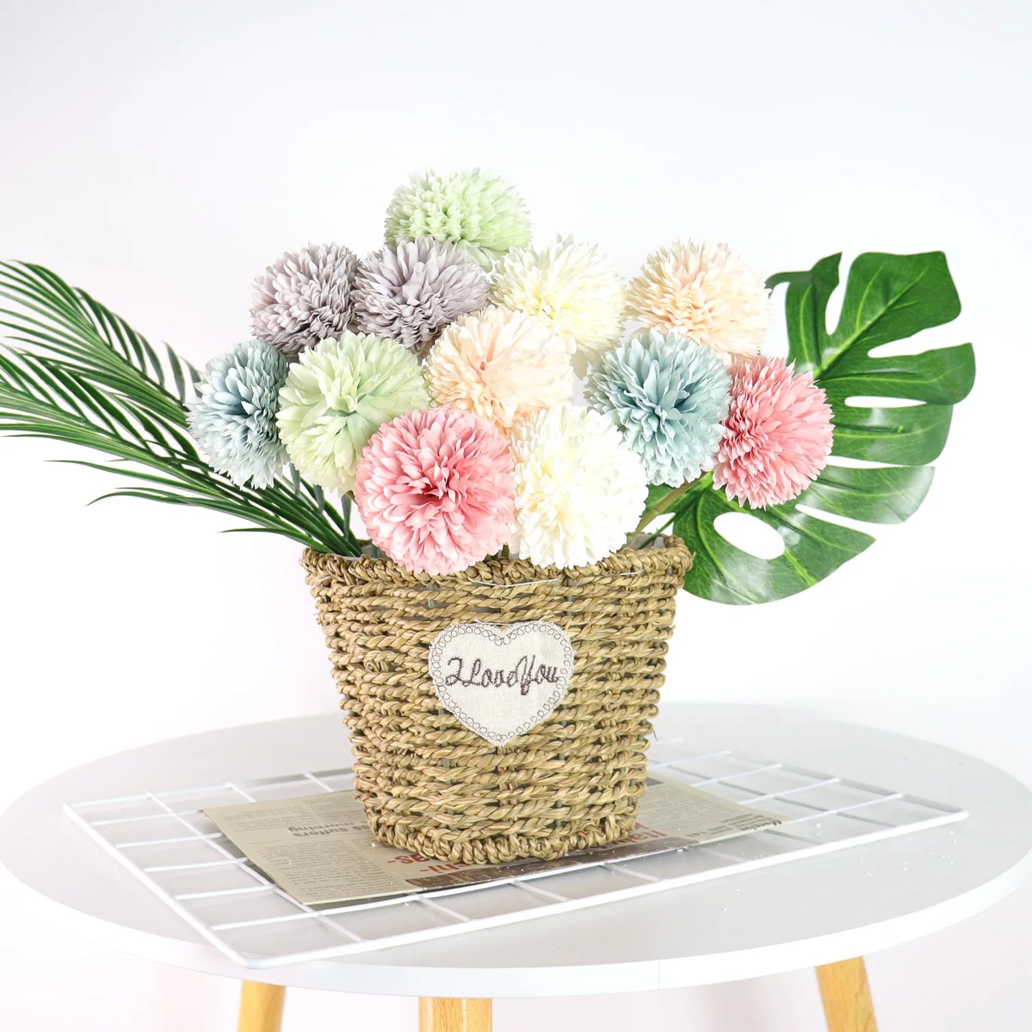 Silk Dandelion Flower Ball – Artificial Wedding Bouquet Decor