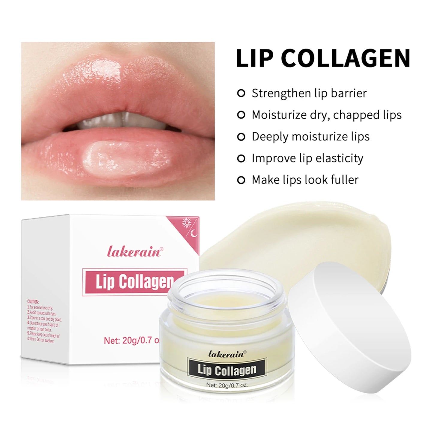 Lip Collagen Collagen Lip Mask Lip Balm To Moisturizes Dry Lips Smooths Fine Lines, Deep Hydrates Lip Moisturizer For Exfoliatin Peaceful Pleasures Health and Wellness