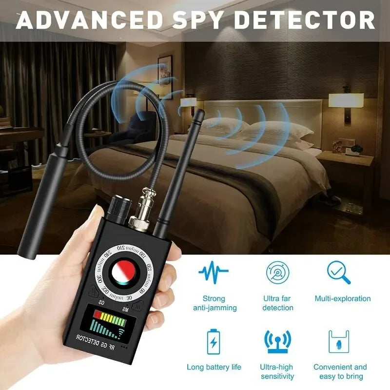 New K18 Multi-function Anti-Candid Cam Wireless Lens Device Finder 1MHz-6.5GHz GSM Audio Bug Finder GPS Signal RF Tracker Detect Peaceful Pleasures Health and Wellness