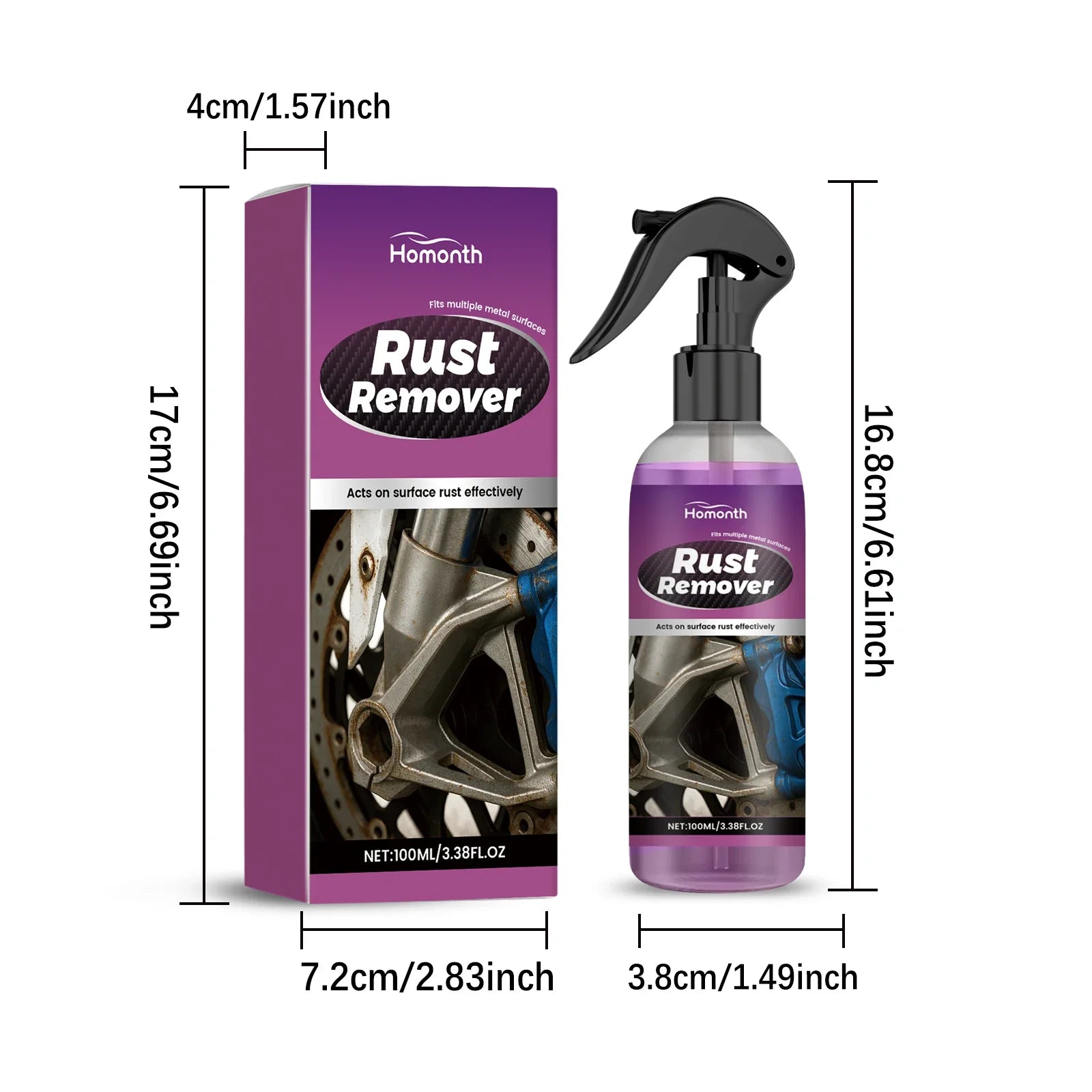 Car Rust Remover Spray for Auto Paint and Metal Surfaces Peaceful Pleasures Health and Wellness