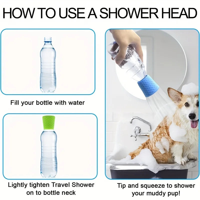 Portable Pet Shower Head – Silicone Bath Sprayer for Dogs & Cats