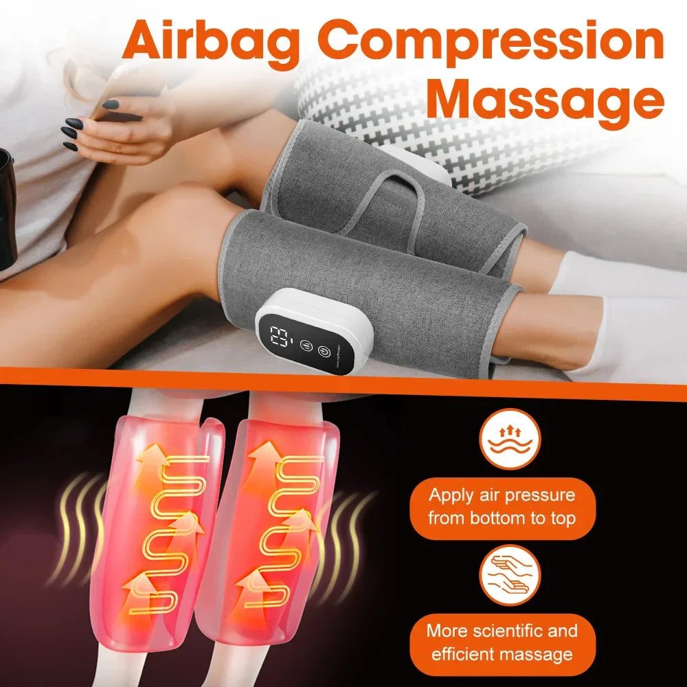 Wireless Air Compression Leg Massager – 3 Modes 360° Calf