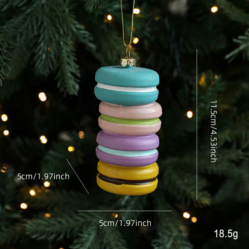 Macaron Christmas Hanging Ornaments – Cute Tree Pendants