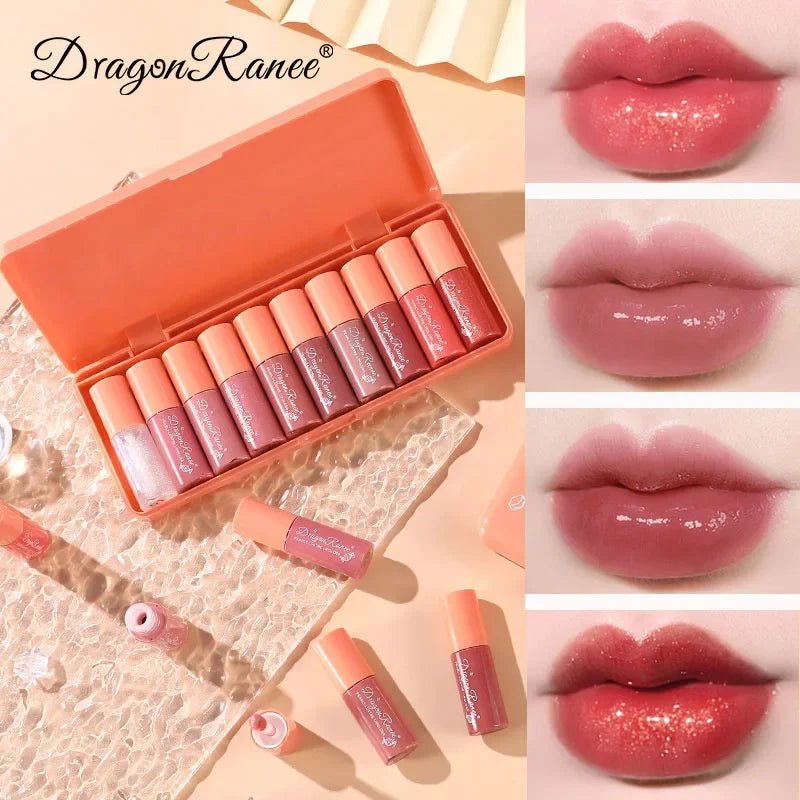 IFANYUO 10-Color Mirror Lip Gloss Set – Waterproof & Moisturizing