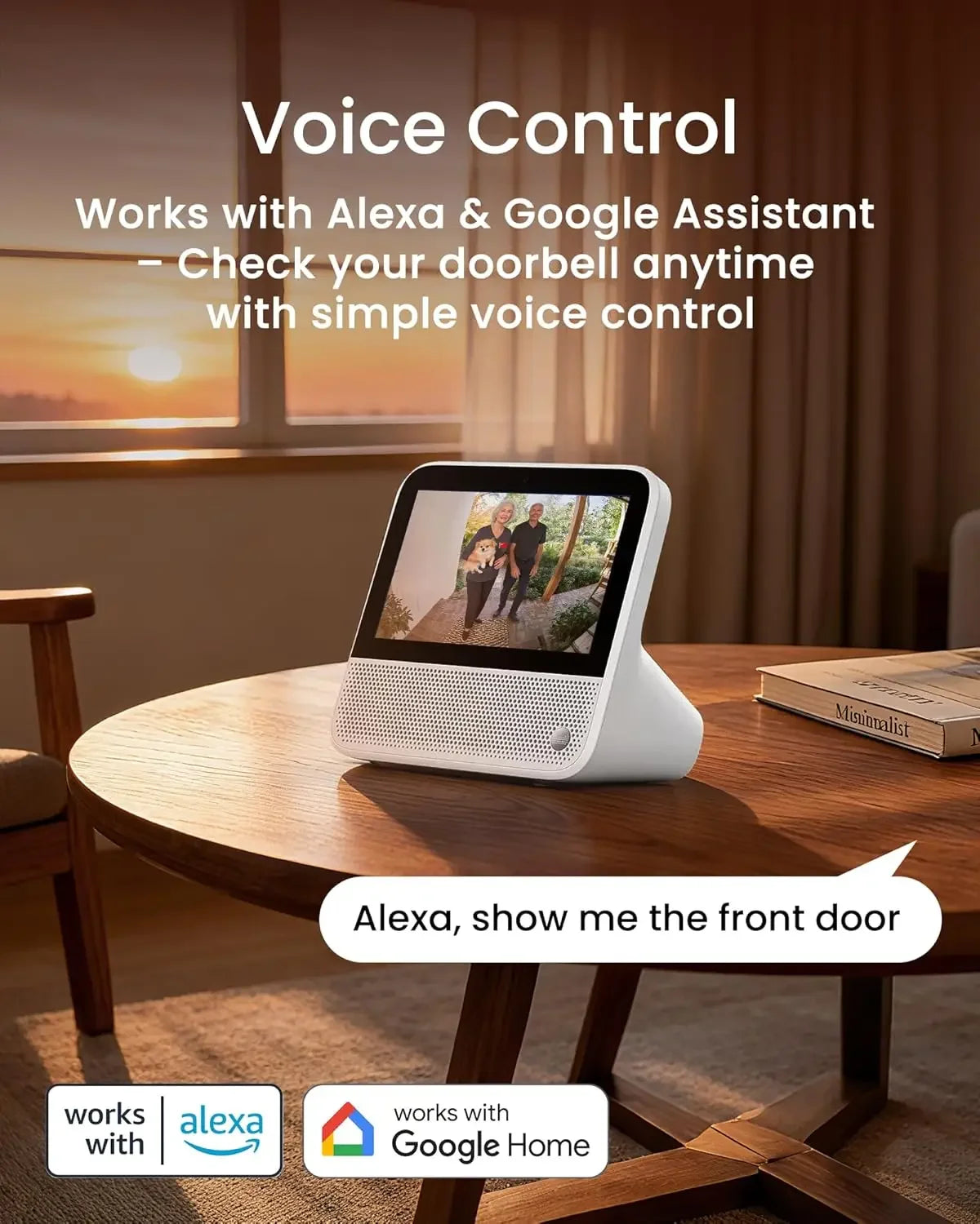 Dual-Camera Video Doorbell - 2K HD, No Monthly Fee, 8GB Storage, Alexa & Google Assistant Compatible Peaceful Pleasures Health and Wellness