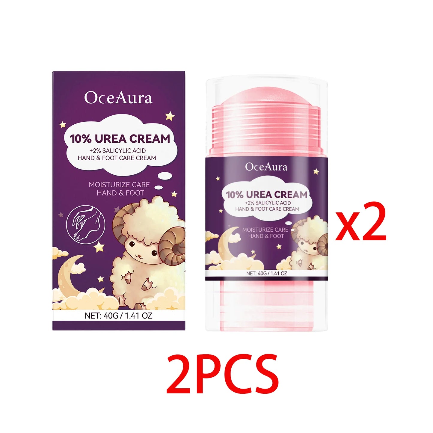 OceAura 10% Urea Foot & Hand Balm Stick | Deep Moisture 40g