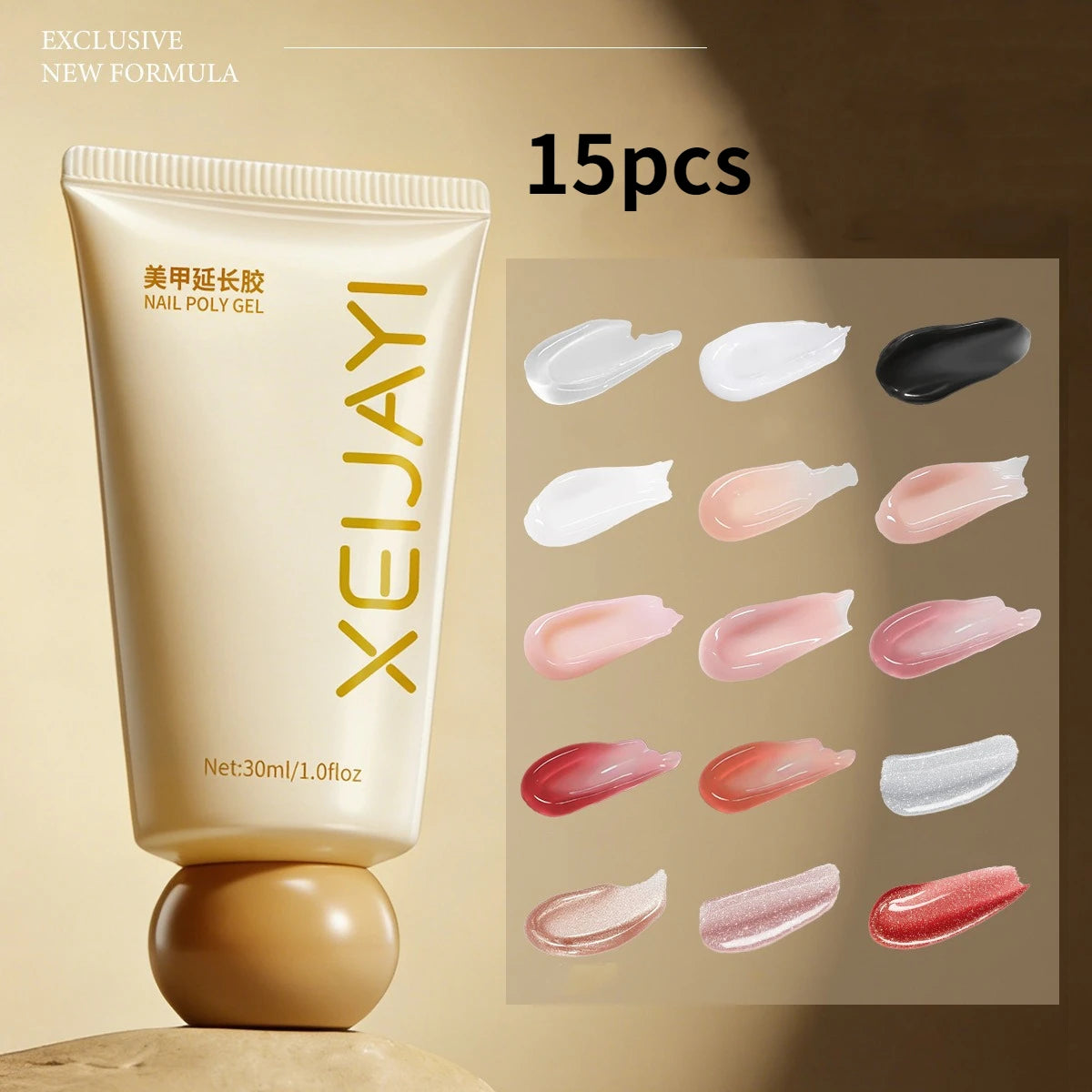 15 Colors UV Hard Builder Gel 30ml – Nail Extension Gel