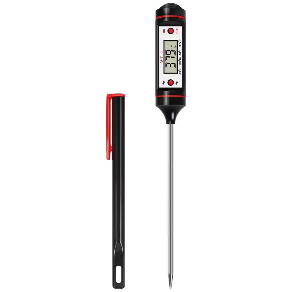 -50-300℃ Digital Food Thermometer For Meat Kitchen Cooking Water Milk Food Probe Temperature Meter BBQ Electronic Oven Tool Peaceful Pleasures Health and Wellness black