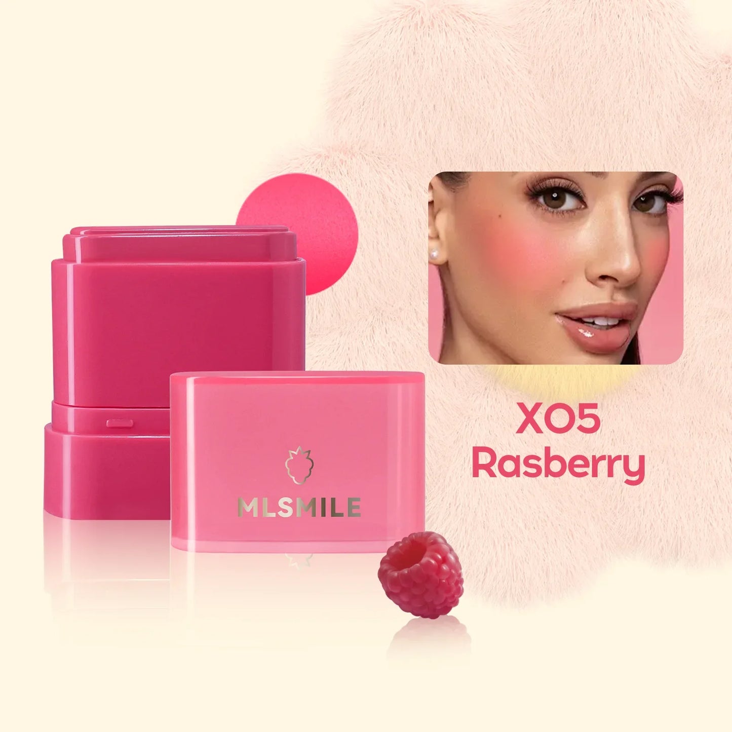 MLSMILE 2-in-1 Cream Blush Stick – Lip, Cheek & Highlight
