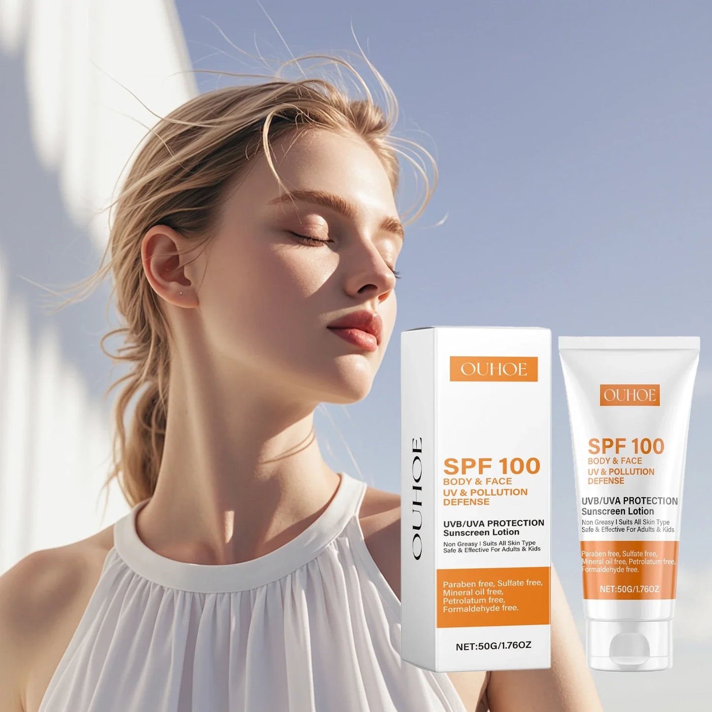 SPF 100 Hydrating Sunscreen Lotion – UVA/UVB Waterproof 50g