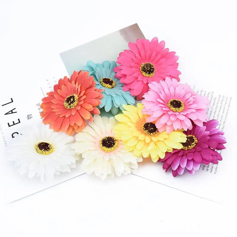 Silk Gerbera Artificial Flowers 10/20 Pcs – Wedding & Home Decor