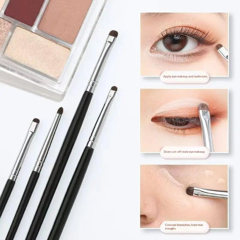 4pc Precision Eyeshadow Brush Set – Soft Horsehair Makeup