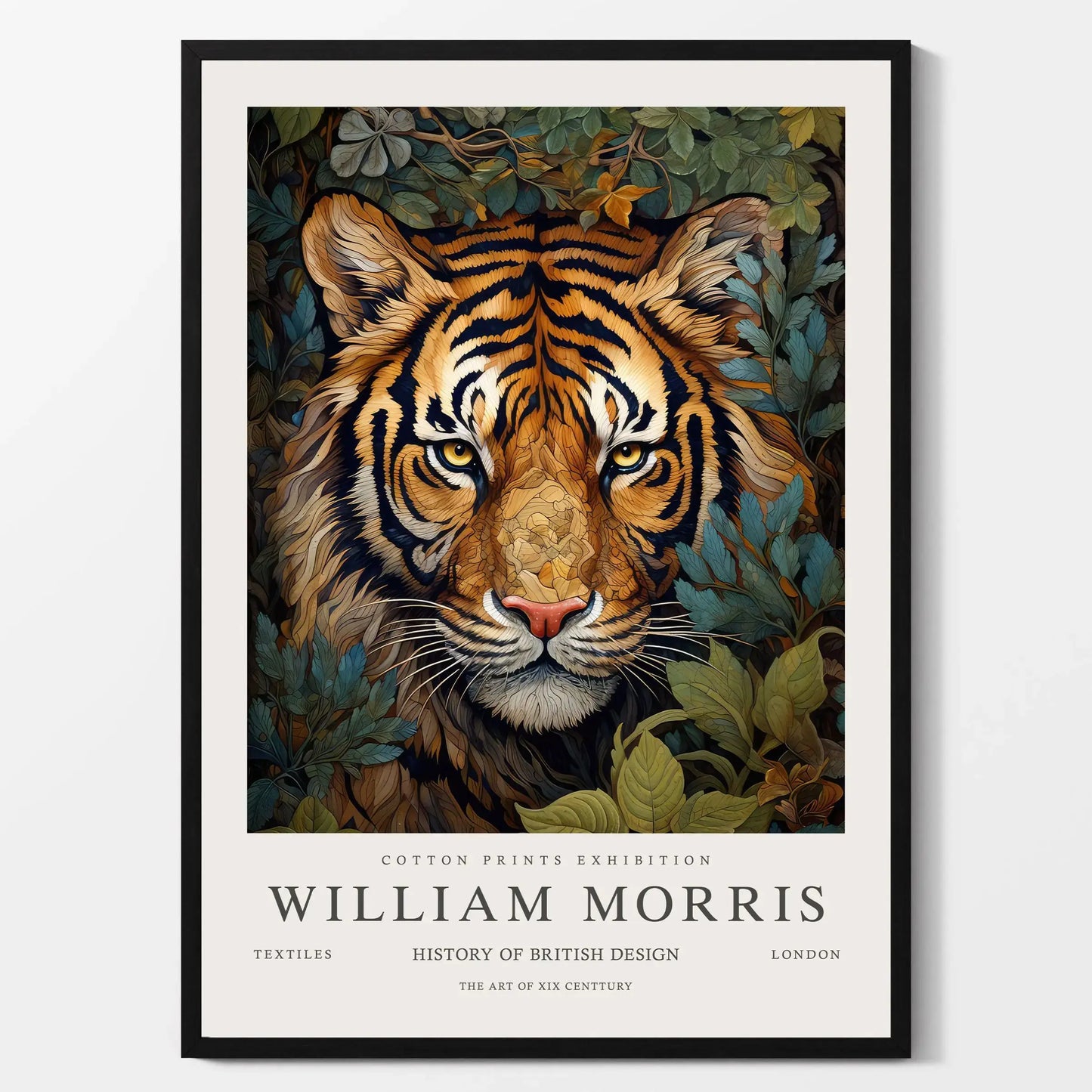 William Morris Canvas Wall Art – Fox Owl Peacock Botanical Print