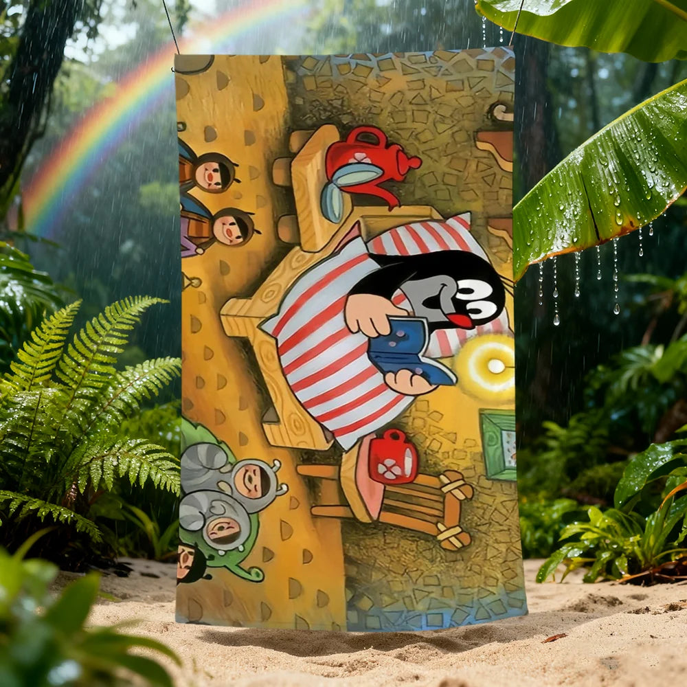 Little Mole Art Beach Towel | Quick Dry, Soft & Lightweight Quick Dry Beach Towel Peaceful Pleasures Health and Wellness