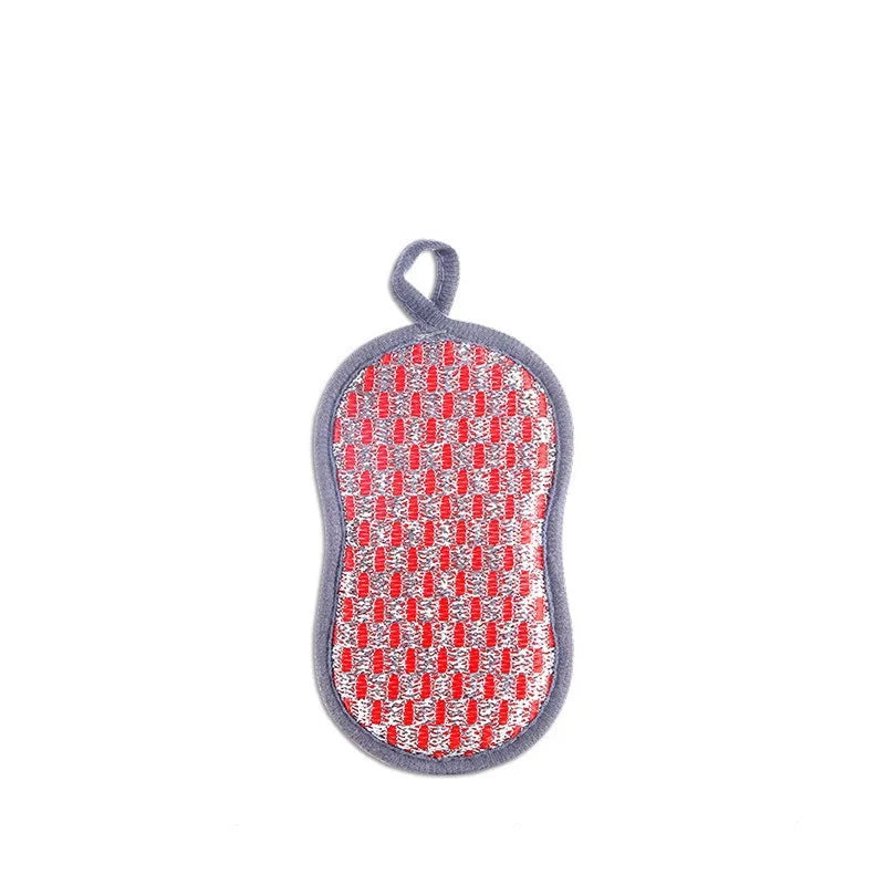 Double Side Dishwashing Sponge Dish Washing Brush Pan Pot Dish Clean Cloth Reusable Kitchen Scouring Pad Home Cleaning Tool Peaceful Pleasures Health and Wellness pink 5pcs