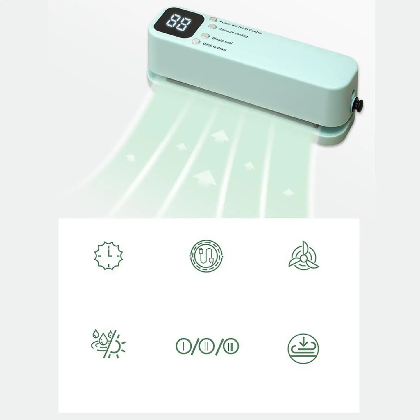 Portable USB Rechargeable Vacuum Sealer – Compact Food Sealer Vacuum Sealer Peaceful Pleasures Health and Wellness