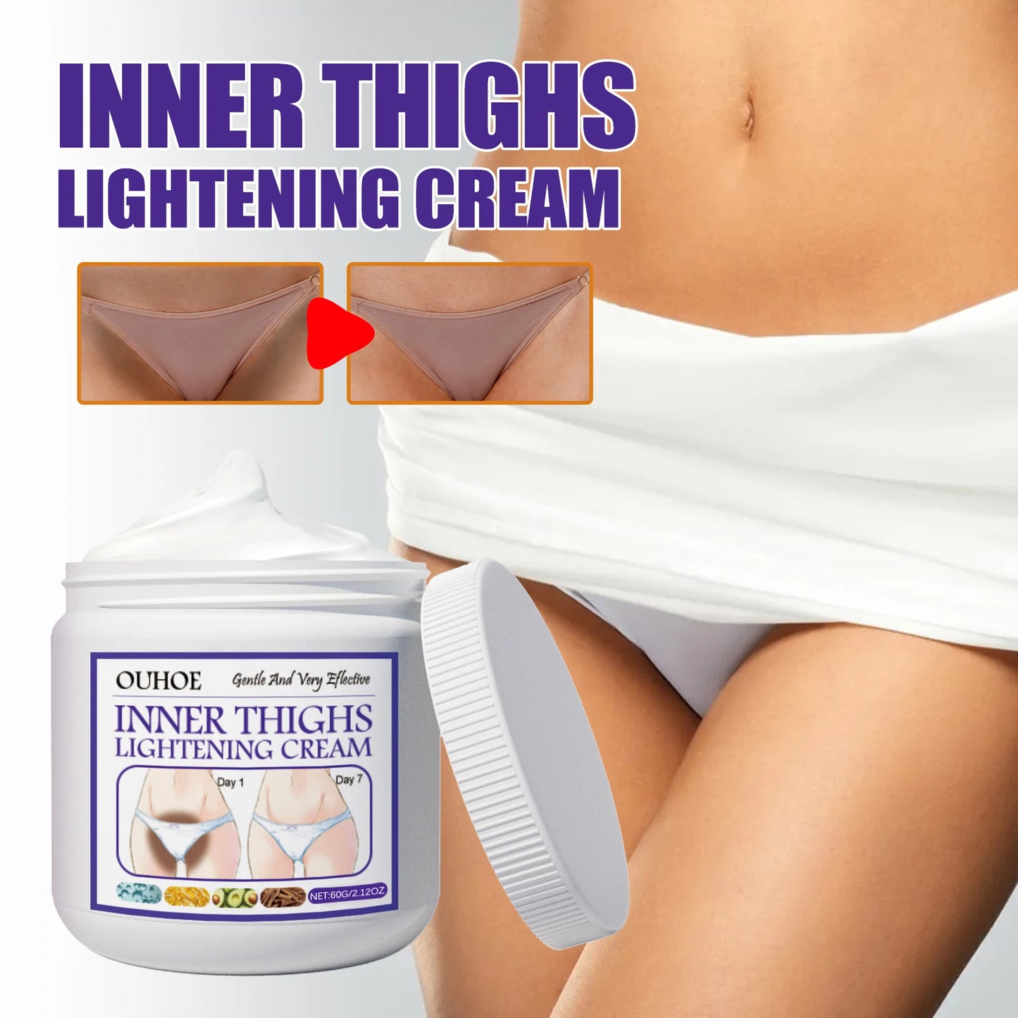 Skin Lightening Cream – Inner Thighs, Armpits & Dark Spots