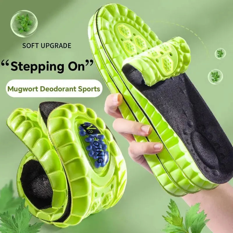1Pair 4D Cloud Sport Insoles for Shoes PU Air Cushion Sole Soft Shock Absorption Deodorant Breathable Running Orthopedic Insoles Peaceful Pleasures Health and Wellness