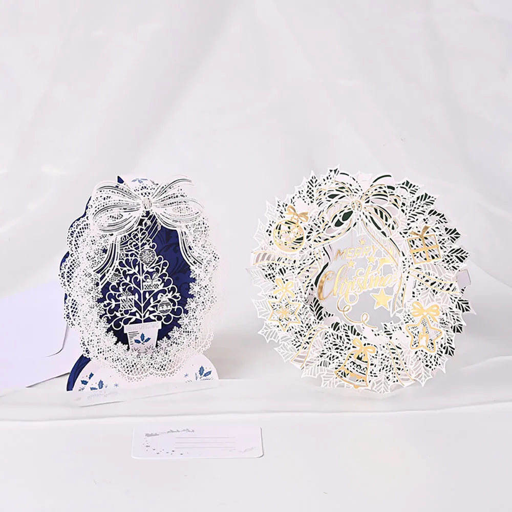 Christmas 3D Greeting Card Folding Decoration Blessing Gratitude